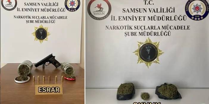 Samsun'da uyuşturucu operasyonu! Kilolarca uyuşturucu ve silah ele geçirildi