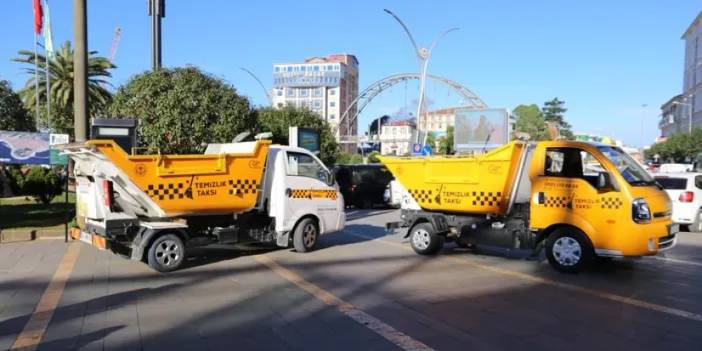 Giresun'da temizlik taksileri vatandaşların imdadına yetişiyor