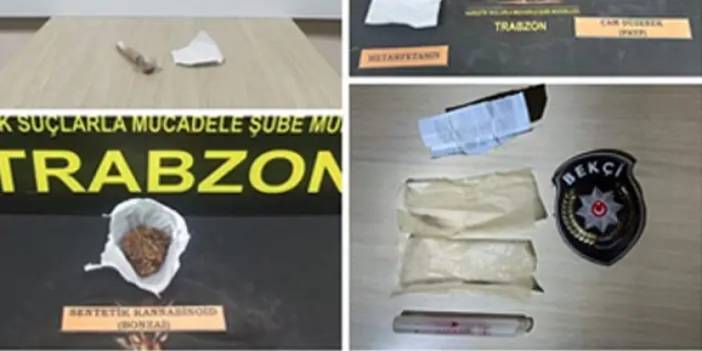 Trabzon emniyetinden sokak operasyonu! Çeşitli uyuşturucu maddeler ele geçirildi