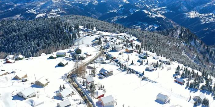 Trabzon'un yüksek kesimi kar ile buluştu! Eşsiz görüntüler ortaya çıktı