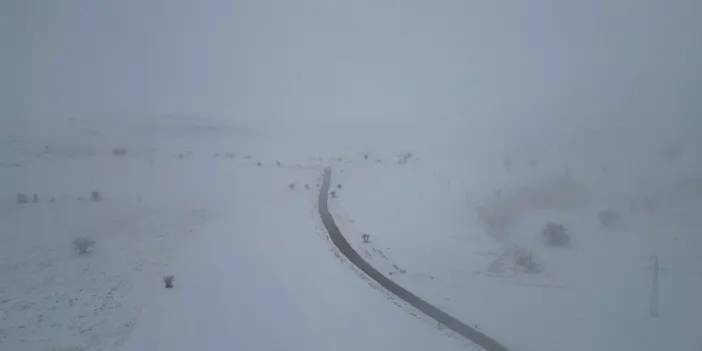 Bayburt'ta kar yağışı ve sis etkili oluyor