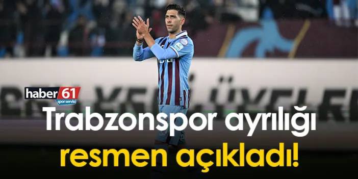 Trabzonspor ayrılığı resmen açıkladı! Bakasetas...