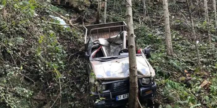 Trabzon'da kamyonet şarampole yuvarlanmıştı! Sürücüden acı haber