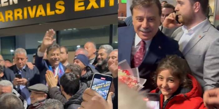 AK Parti Ortahisar Belediye Başkan Adayı Ergin Aydın'a Trabzon Havalimanı'nda karşılama