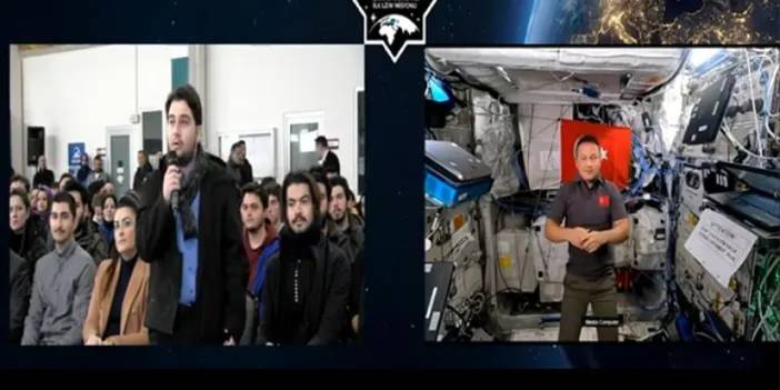 Samsun'da öğrenciler Astronot Alper Gezeravcı ile canlı söyleşi yaptı
