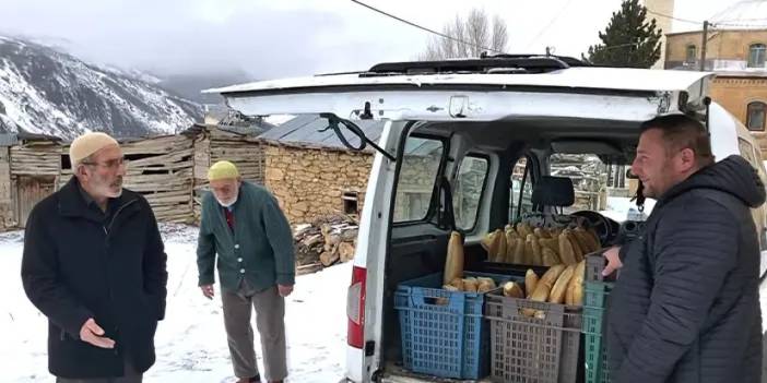 Yıllardır Bayburt'un köylerine ekmek taşıyor! "Kar kış demeden çalışıyoruz"