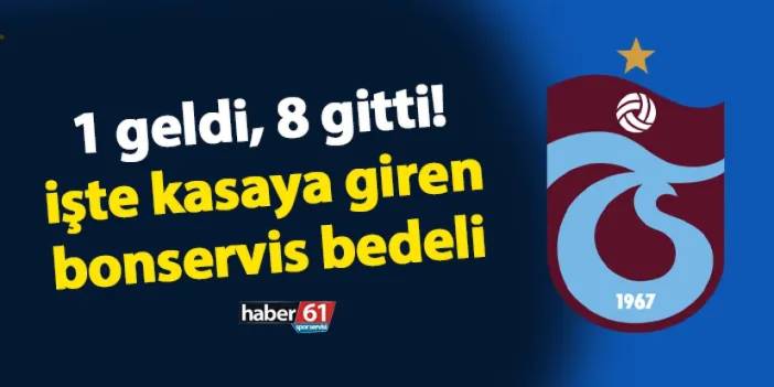 Trabzonspor'da 1 geldi, 8 gitti! İşte kasaya giren bonservis bedeli