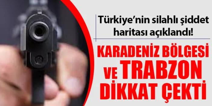 Türkiye’nin silahlı şiddet haritası açıklandı! Karadeniz Bölgesi ve Trabzon dikkat çekti