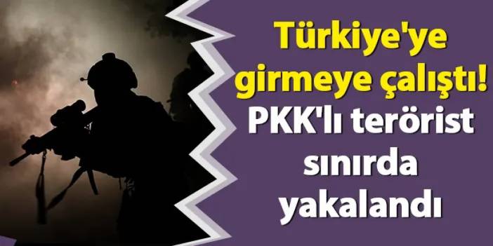 Türkiye'ye girmeye çalıştı! PKK'lı terörist sınırda yakalandı