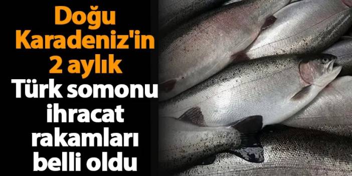 Doğu Karadeniz'in 2 aylık Türk somonu ihracat rakamları belli oldu