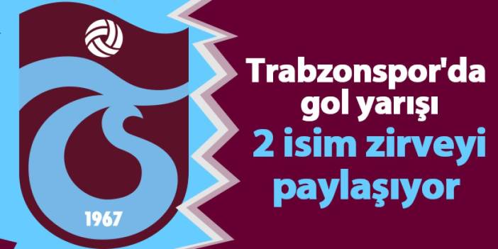 Trabzonspor'da gol yarışı! 2 isim zirveyi paylaşıyor