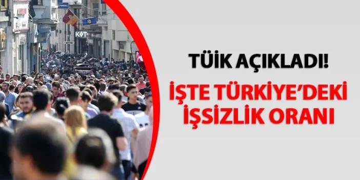 TÜİK açıkladı! İşte Türkiye'de Ocak ayı işsizlik oranı