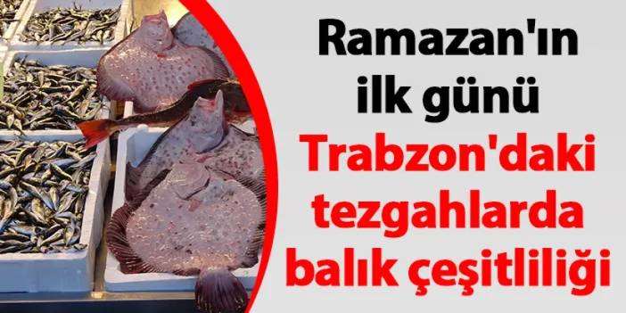 Ramazan'ın ilk günü Trabzon'daki tezgahlarda balık çeşitliliği