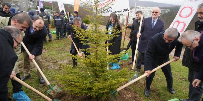Samsun'da  OMÜ'den ağaçlandırma seferberliği! Bin 200 fidan dikildi