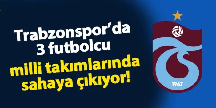 Trabzonsporlu 3 isim sahaya çıkıyor! İşte görev yapacakları milli maçlar