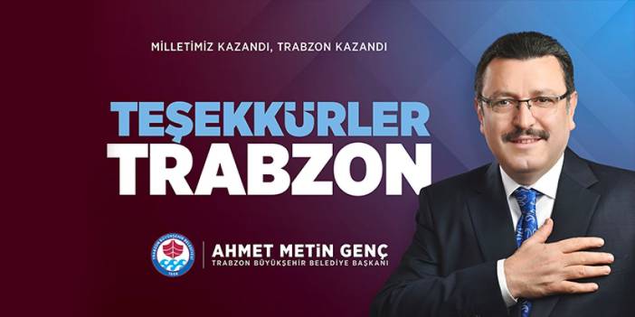 Trabzon Büyükşehir Belediye başkanı Ahmet Metin Genç teşekkür - 02-04.2024