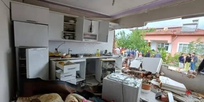 Tokat'ta mutfak tüpü bomba gibi patladı! Ortalık savaş alanına döndü