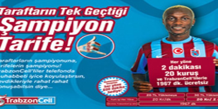 TrabzonCell'den şampiyon tarfife