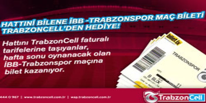 İBB biletleri TrabzonCell'den