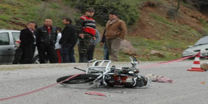 Motosiklet kazası: 1 ölü 2 yaralı