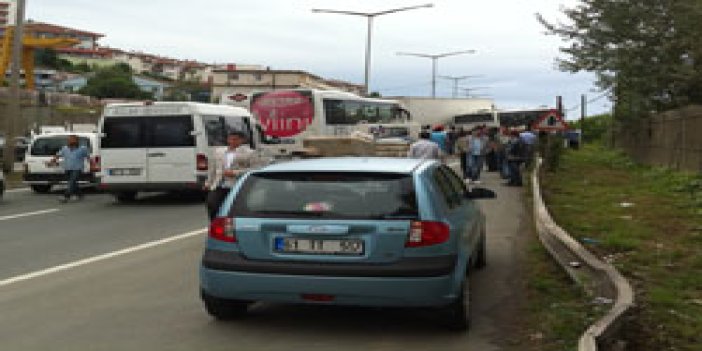 Trabzon DSİ önünde kaza!