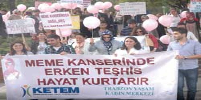 Trabzon'da kanser yürüyüşü