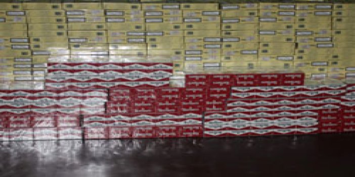 7 bin paket  sigara yakalandı