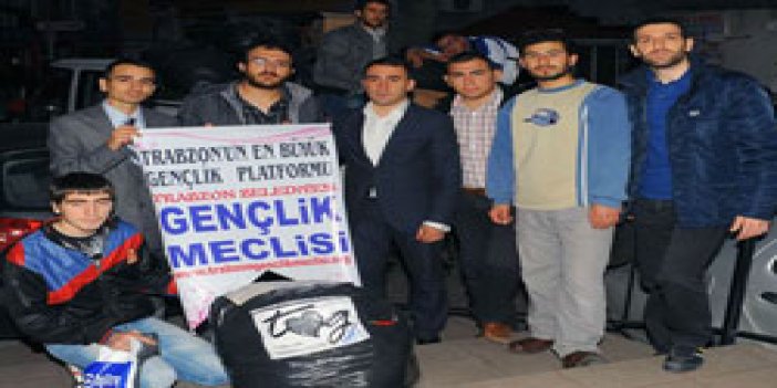 Trabzonlu gençler Van'ı unutmadı