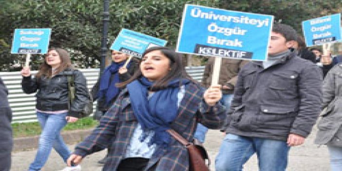 KTÜ'de protestolu yürüyüş!