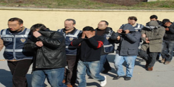 Samsun'da 13 kişi tutuklandı