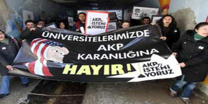 AKP karanlığına hayır eylemi