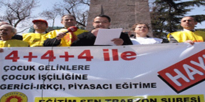 Trabzon'da 4+4+4 eylemi