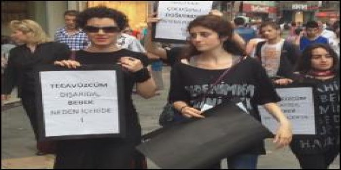 Trabzon sokaklarında kürtaj eylemi