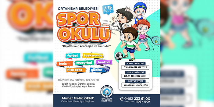 Trabzon'da 'Yaz Spor Okulları'na kayıtlar başlıyor