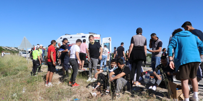 Eskişehir'de yolcu otobüsü araziye uçtu! 35 kişi yaralandı