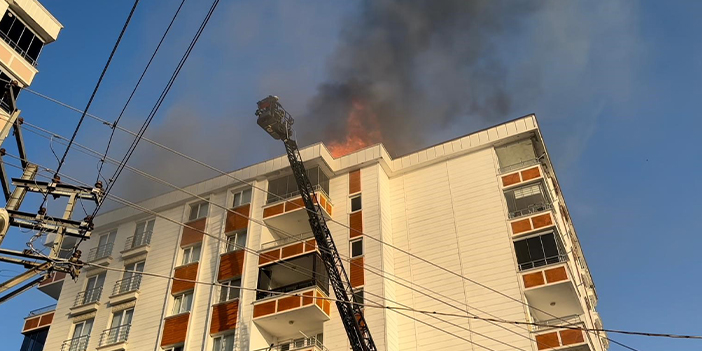 Samsun'da apartmanda yangın paniği! 
