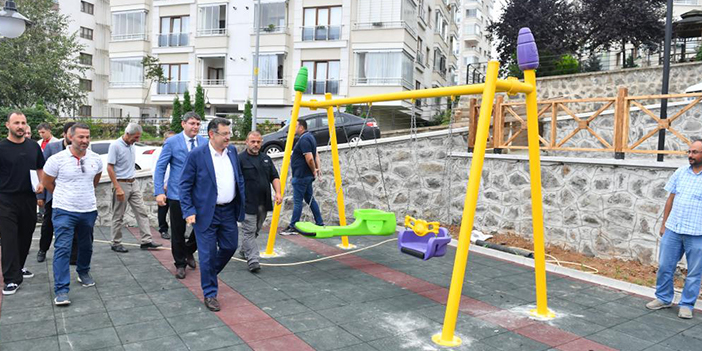 Trabzon Ortahisar'da yeşil alan çalışmaları sürüyor