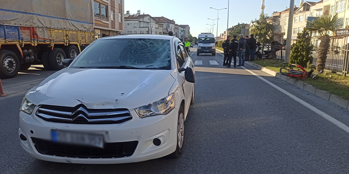 Samsun'da otomobilin çarptığı bisikletli yaralandı 