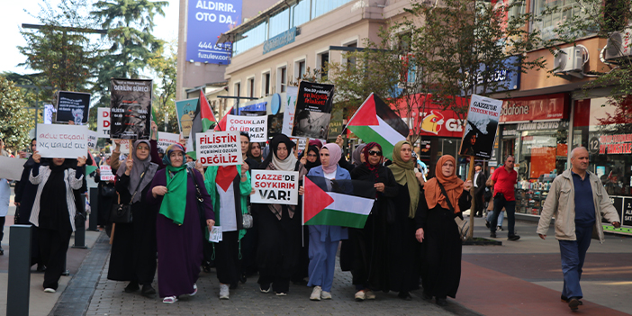 Trabzon'da kadınların Filistin'e destek amaçlı oturma eylemi sona erdi