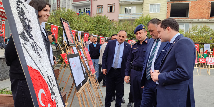 Samsun'da Atatürk ve Türk bayrağı temalı resim sergisi!
