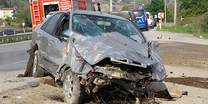 Samsun'da otomobil takla attı! 1 kişi ağır yaralandı