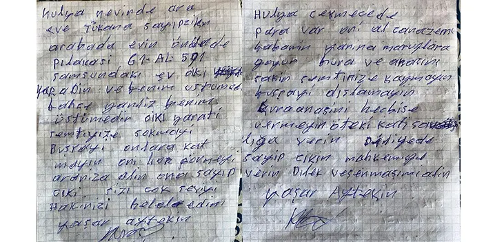 Trabzon'da kızını öldürüp intihar etmişti! Vasiyeti ortaya çıktı