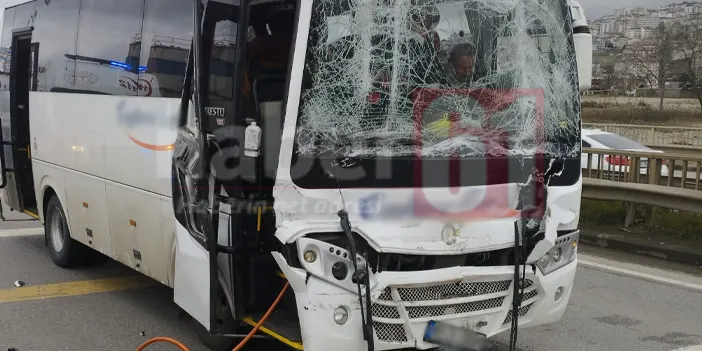 Trabzon'da taraftarları taşıyan otobüs tıra çarptı! 6 yaralı