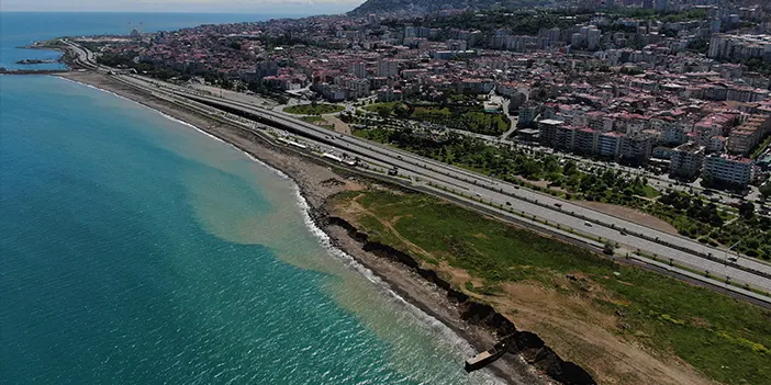  Trabzon'da 9 yıl önce başlayan projede tahkimat çalışmaları sürüyor