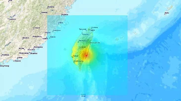 Tayvan'da 7.2 büyüklüğünde deprem 