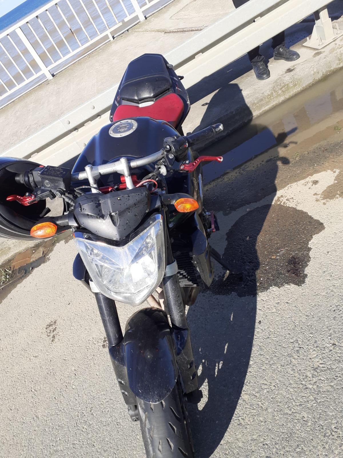 Trabzon'da kaza! Motosiklet sürücüsünün bacağı koptu