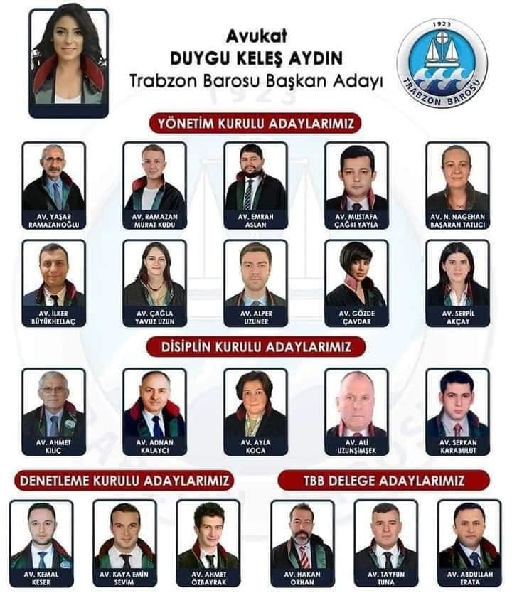Trabzon Barosu'nun yeni başkanı belli oldu