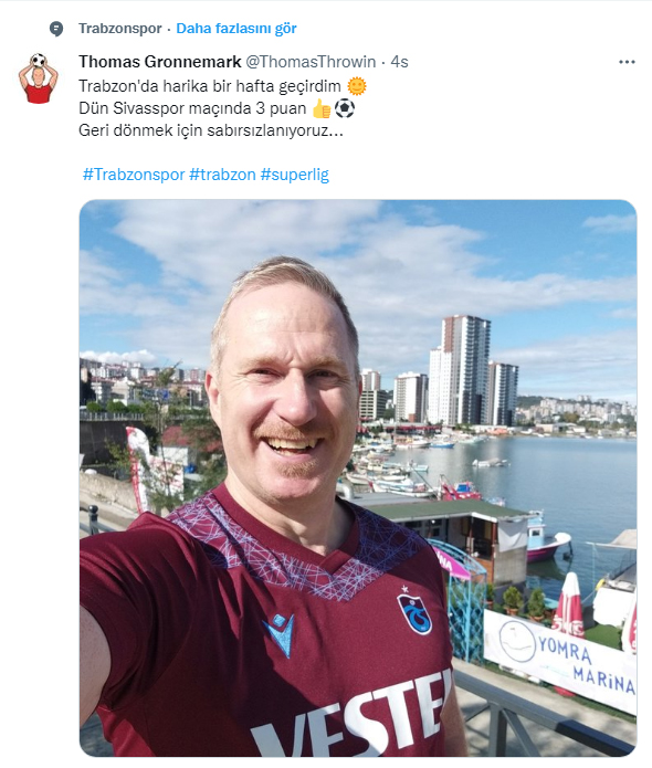 Trabzonspor'un taç antrenörü Gronnemark Trabzon’dan böyle mesaj verdi