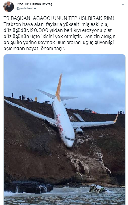 Trabzon Havalimanı için korkutan uyarı! “Pist düzlüğünün üçte ikisi yok oldu”