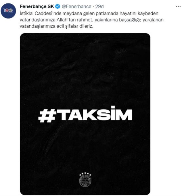 İstanbul'daki patlama sonrası spor camiasından geçmiş olsun mesajları